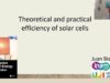 21. Theoretical and practical efficiency of solar cells