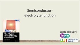 8. Semiconductor -electrolyte junction